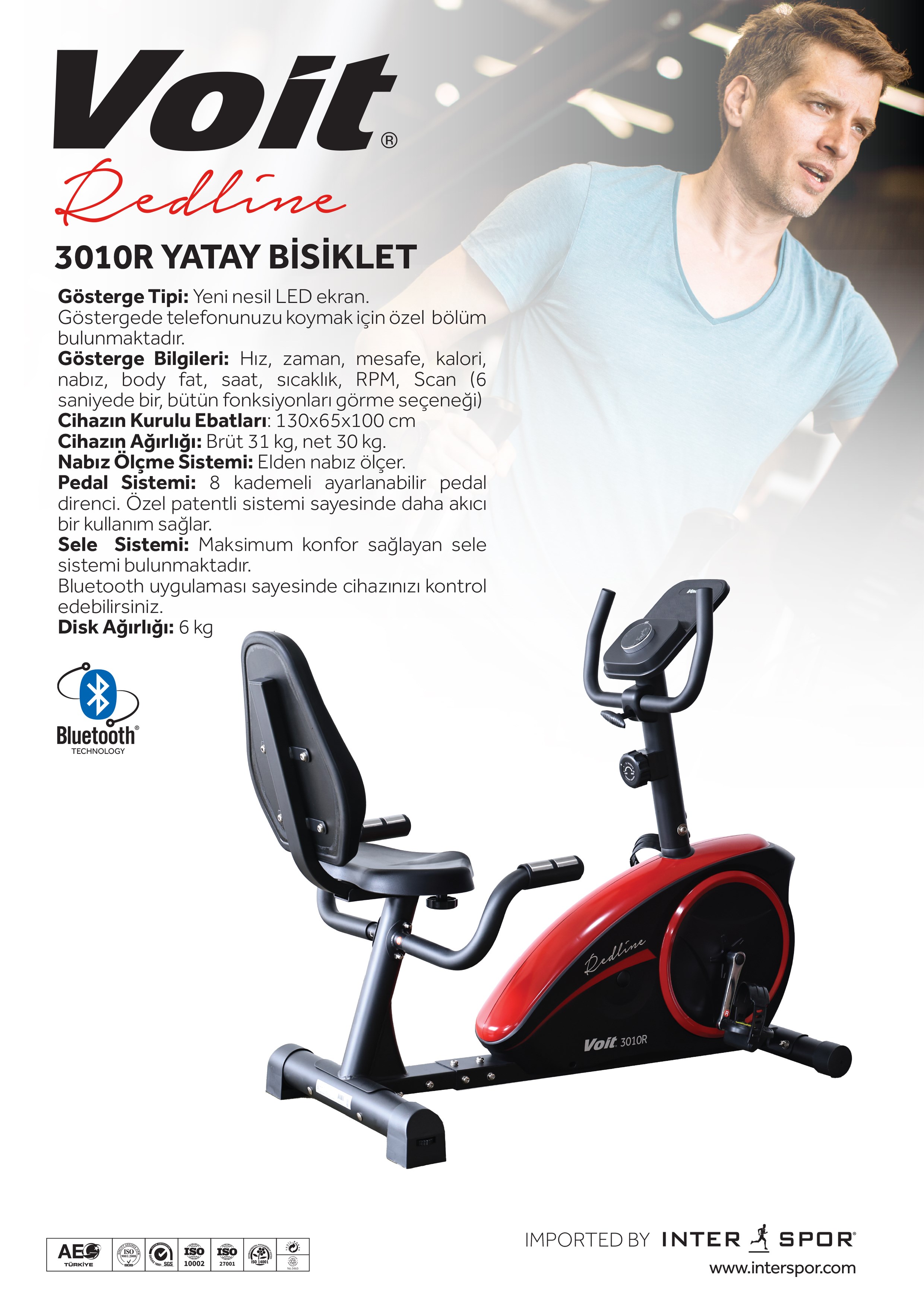 VOİT REDLINE 3010R YATAY BİSİKLET