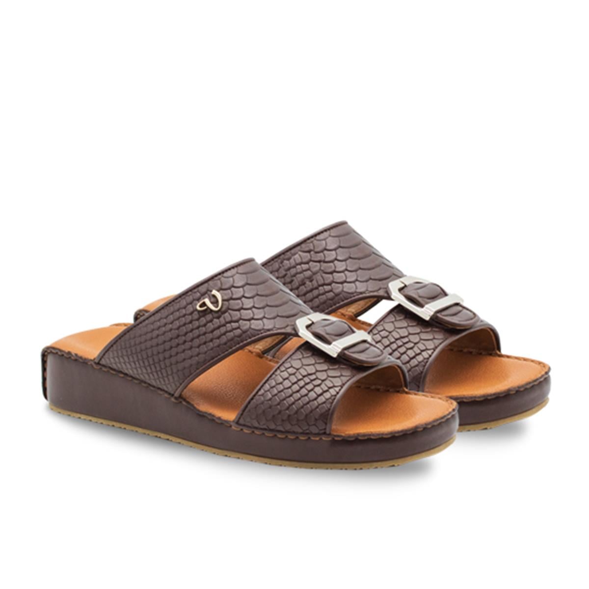 VARIO KAHVE DERİ YILAN BASKI (Brown Leather Snake Print)