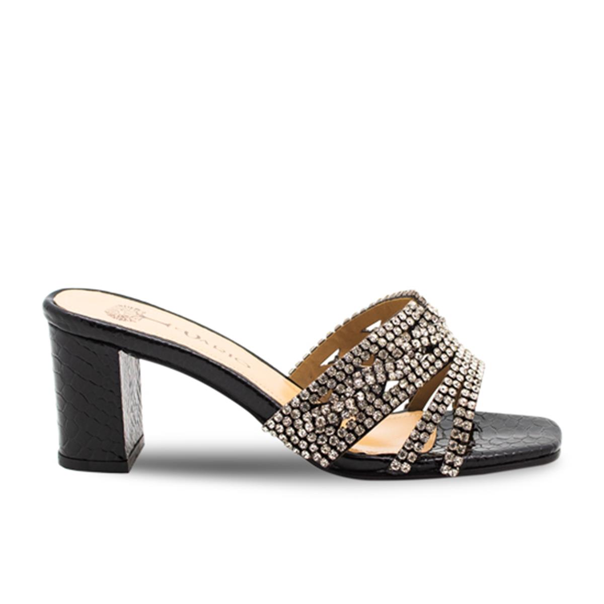 VARIO SIYAH DERI YILAN BASKI (Black Leather Snake Print)