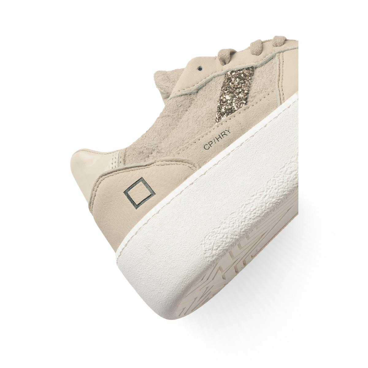 D.A.T.E. Hakiki Deri Spor Kadın Ayakkabı Z624 BEJ+BEJ SÜED (Beige+Beige Suede)