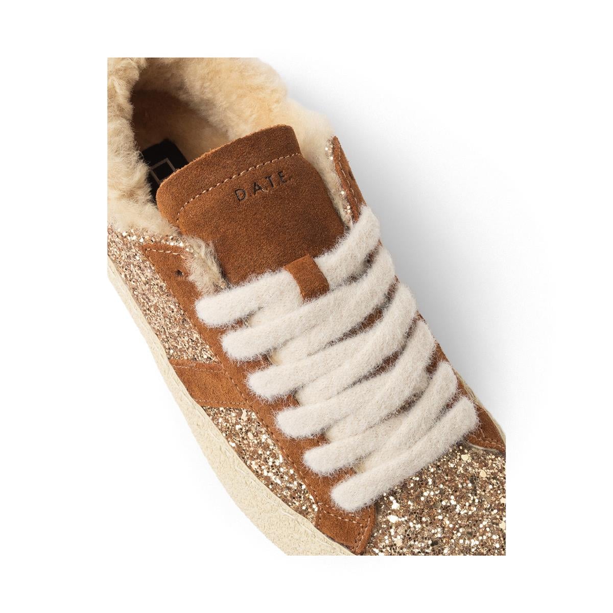D.A.T.E. Simli alçak bilekli spor ayakkabı Z626 GLITTER BRONZE