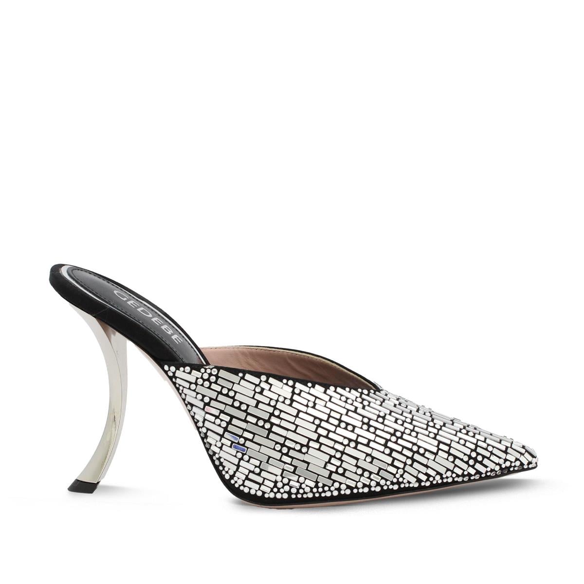 GEDEBE SIYAH SATEN -GÜMÜŞ (Black Satin Silver)