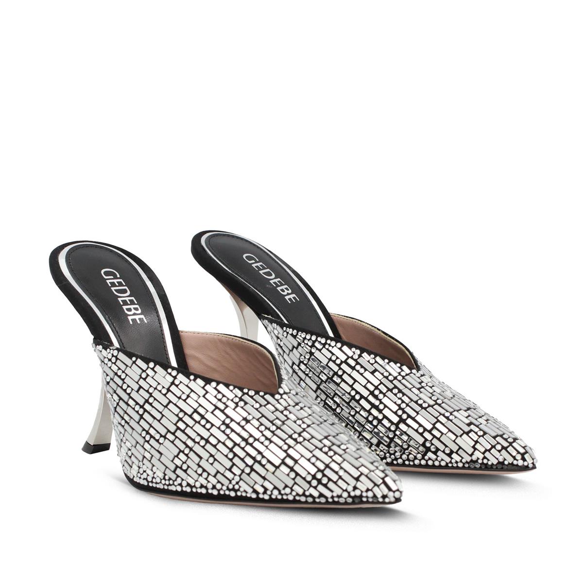 GEDEBE SIYAH SATEN -GÜMÜŞ (Black Satin Silver)