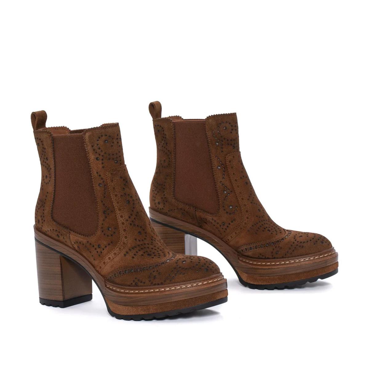 OLIV-B Hakiki Süet deri Lastikli Kadın Bot Z188 TABA SÜET (Tan Suede))