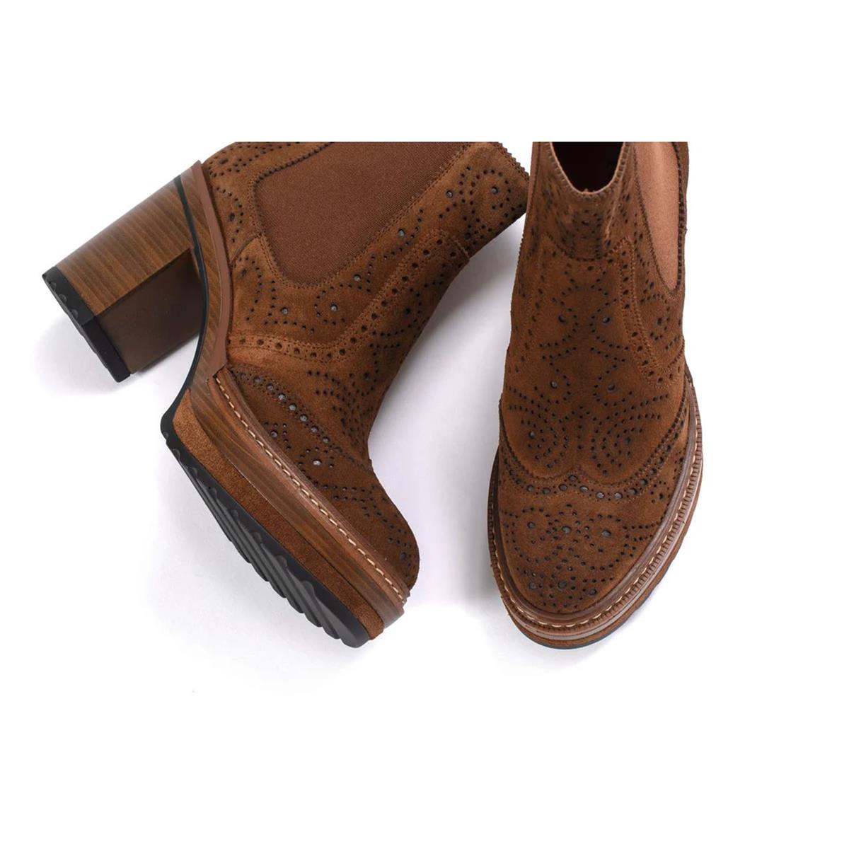 OLIV-B Hakiki Süet deri Lastikli Kadın Bot Z188 TABA SÜET (Tan Suede))