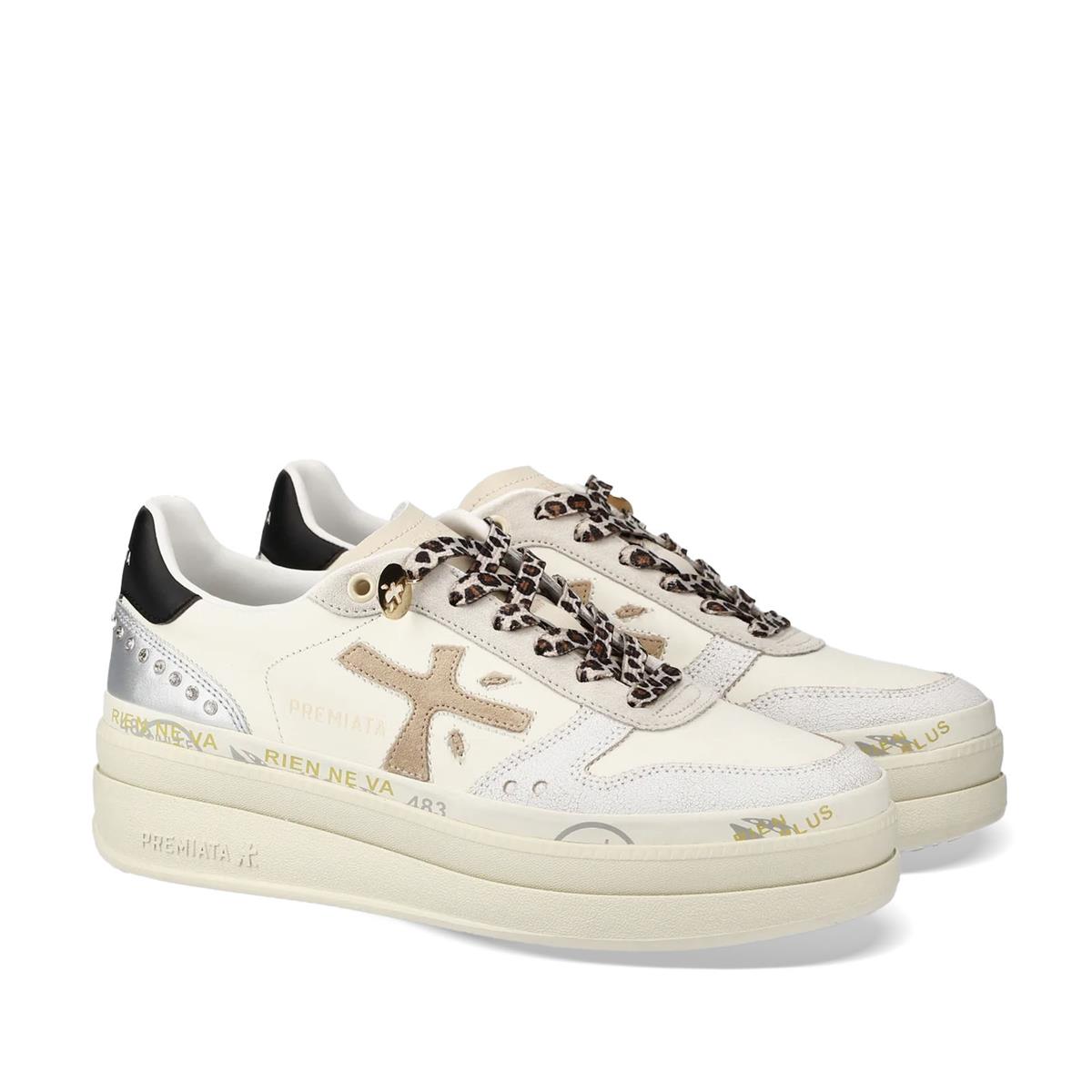 PREMIATA 7751 BEYAZ+BEJ (White+Beige)