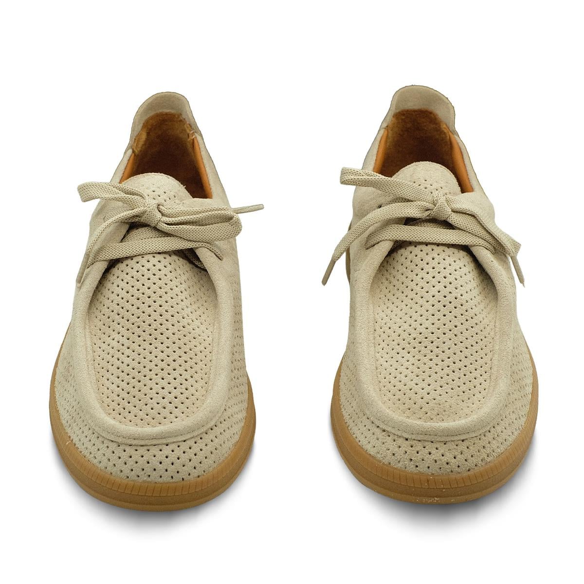 VARIO Hakiki Yarma Süet Deri, Kauçuk Taban Ayakkabı Z631 YARMA SÜET BEJ (Split Suede Beige)