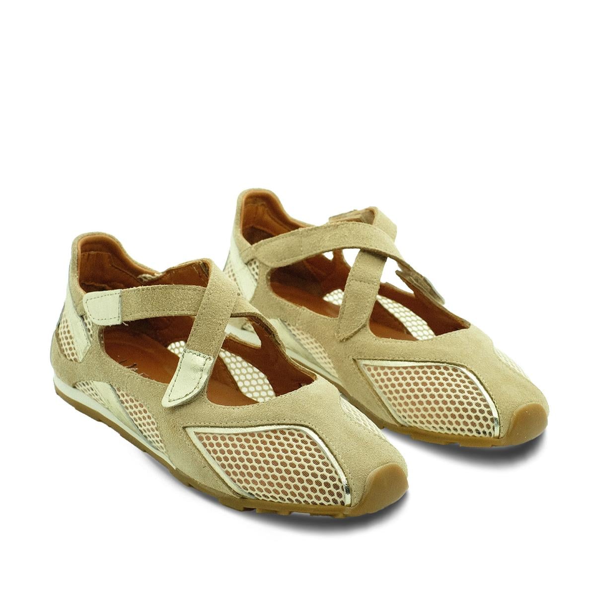 VARIO Hakiki Yarma Süet File Babet Z631 YARMA SÜET BEJ (Split Suede Beige)