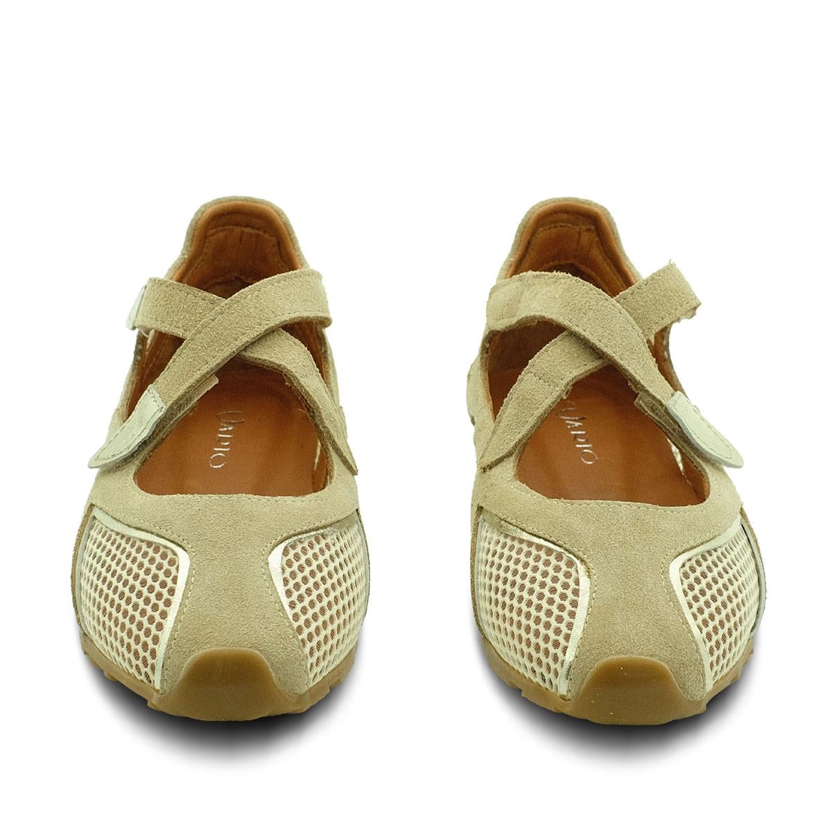 VARIO Hakiki Yarma Süet File Babet Z631 YARMA SÜET BEJ (Split Suede Beige)