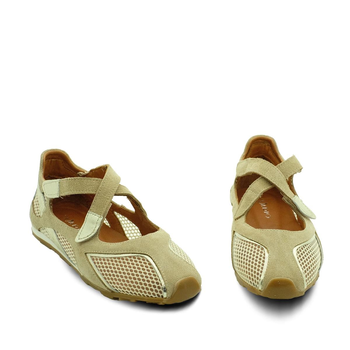 VARIO Hakiki Yarma Süet File Babet Z631 YARMA SÜET BEJ (Split Suede Beige)