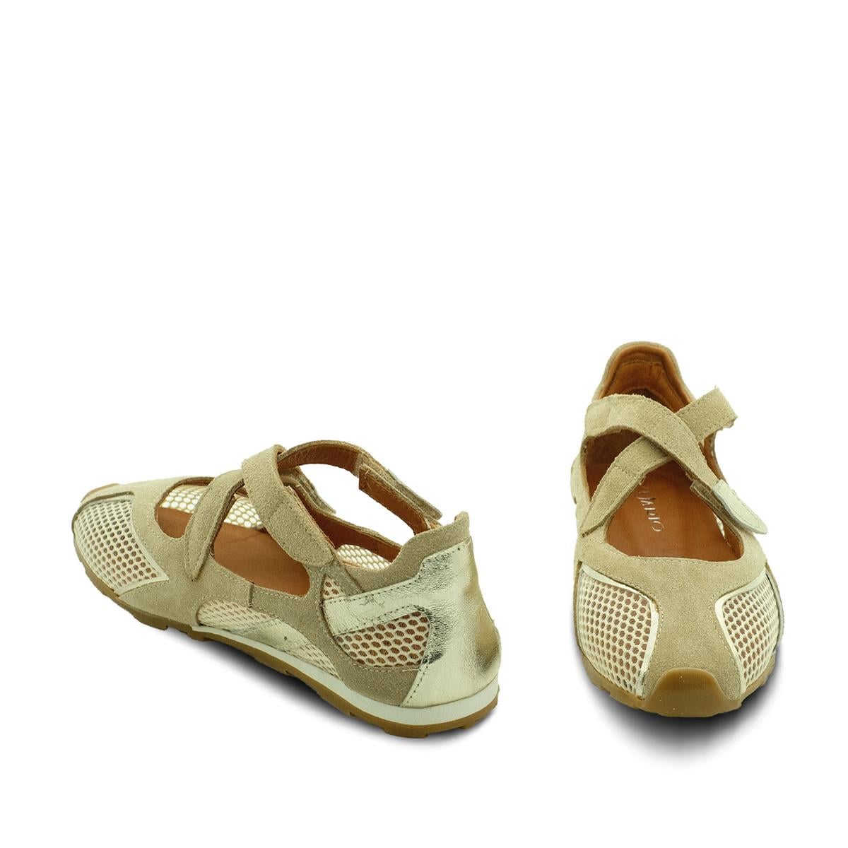 VARIO Hakiki Yarma Süet File Babet Z631 YARMA SÜET BEJ (Split Suede Beige)