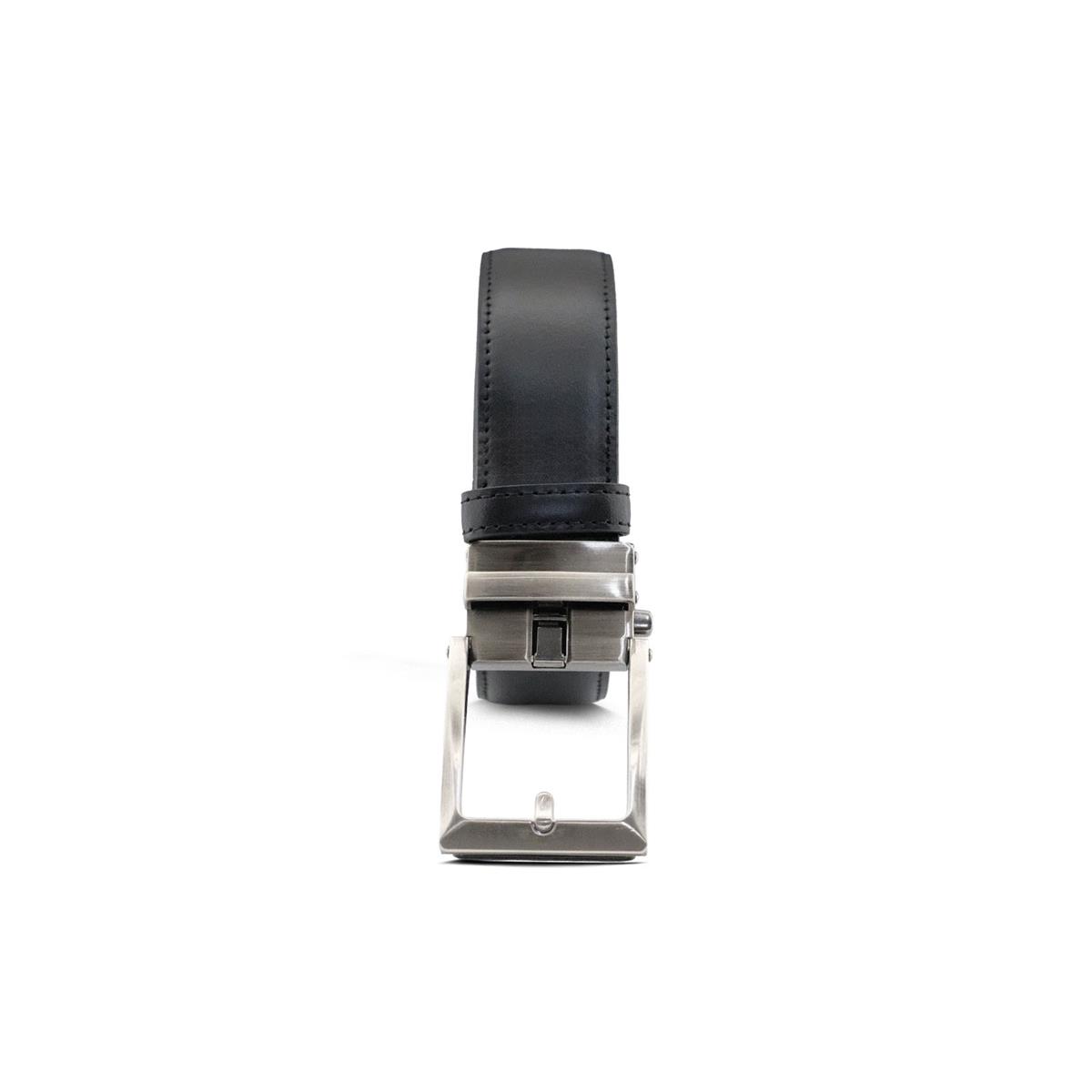 VARIO Ayarlanabilir Tokalı Hakiki Deri Erkek Kemer V01 SIYAH YARMA