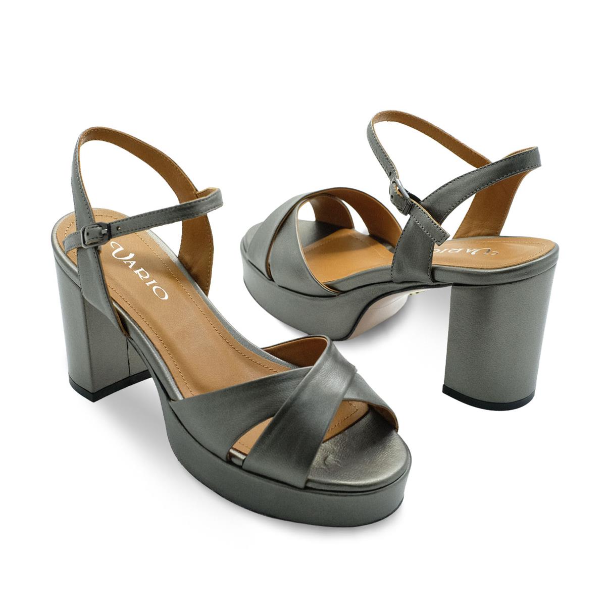 VARIO Hakiki deri Platformlu Ayakkabı J24 ANTRACITE