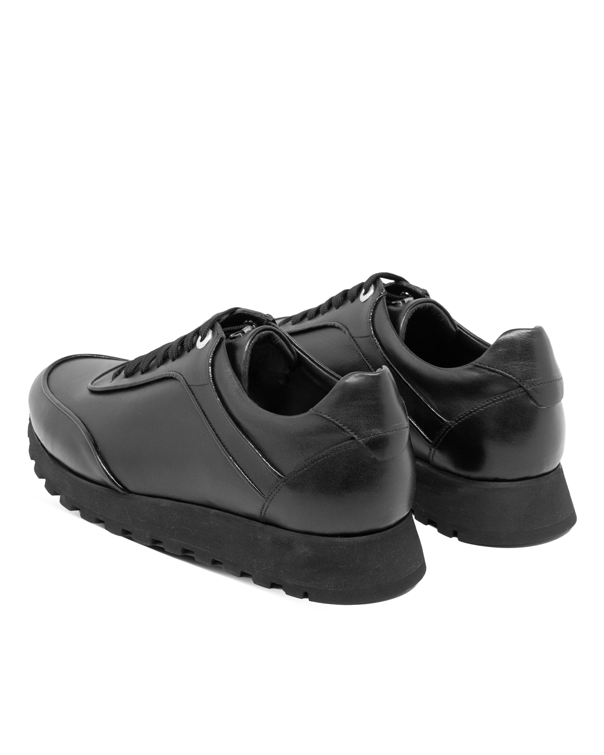VARIO Hakiki Deri Bağcıklı Erkek Ayakkabı 053 SIYAH (Black)