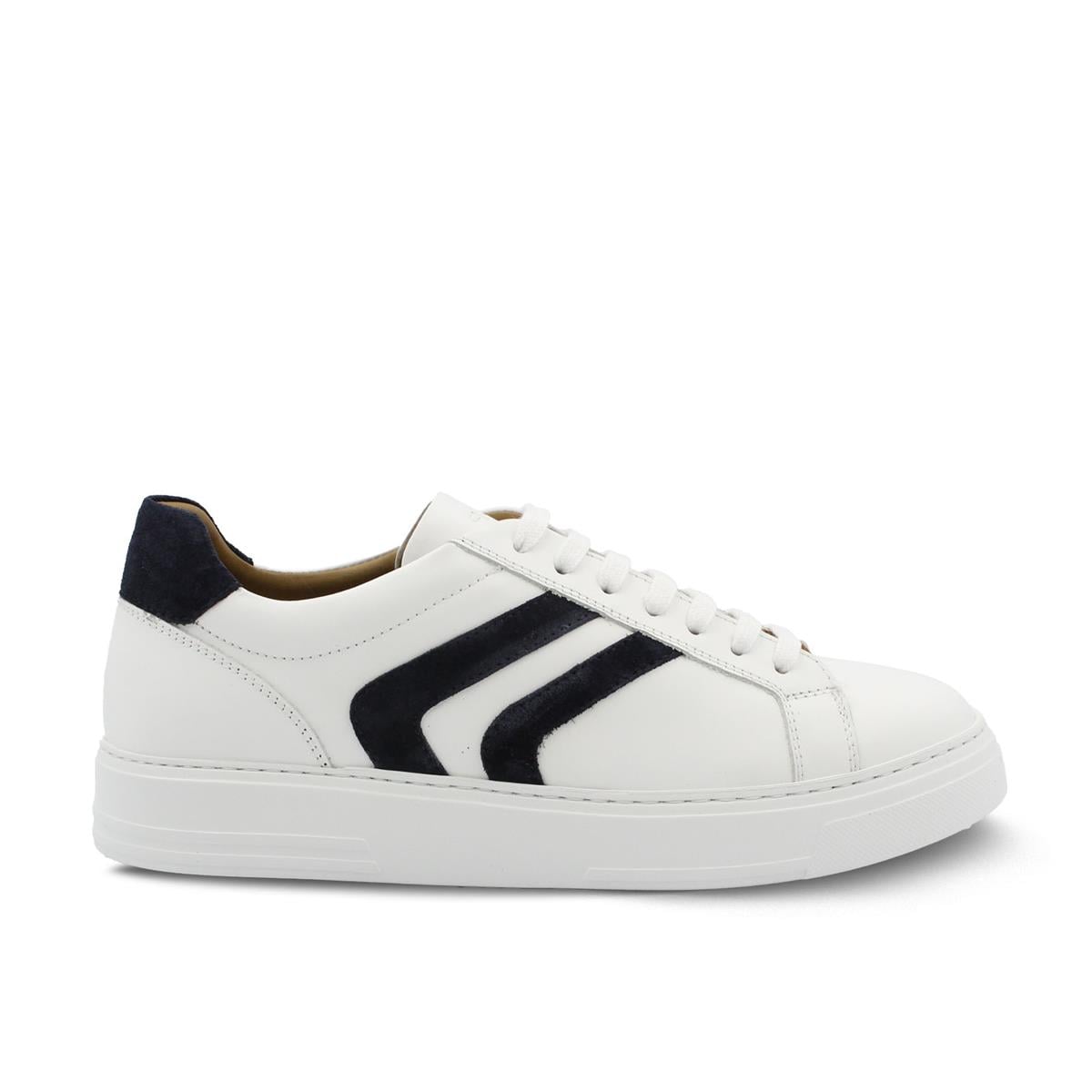 VARIO BEYAZ LACİVERT SÜET (White Navy Blue Suede)