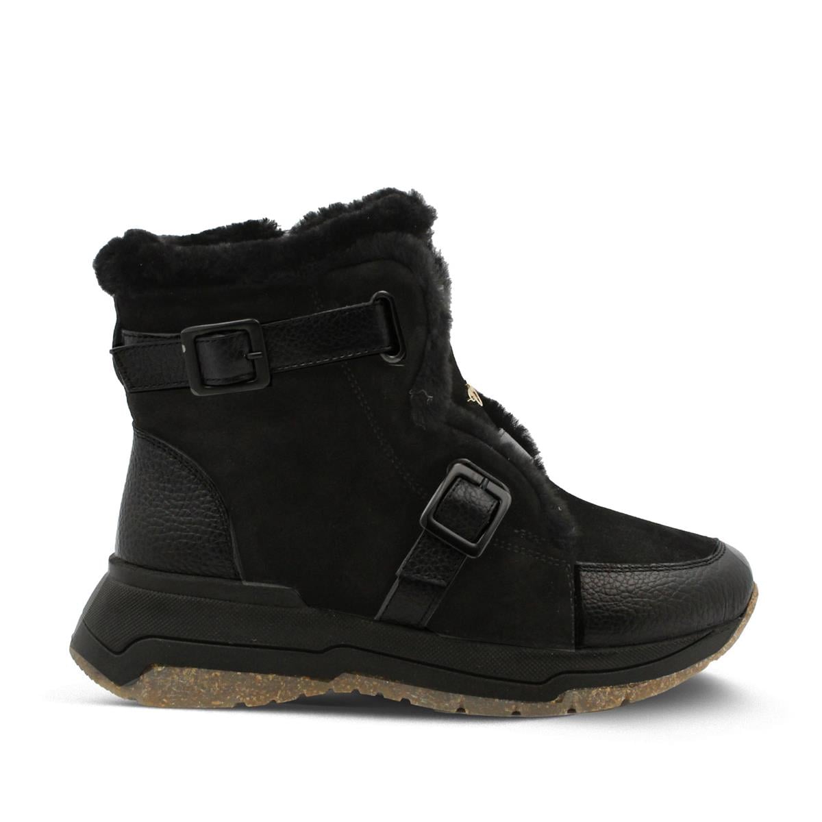 VARIO SIYAH DERI/SIYAH SUET (Black Leather - Black Suede)