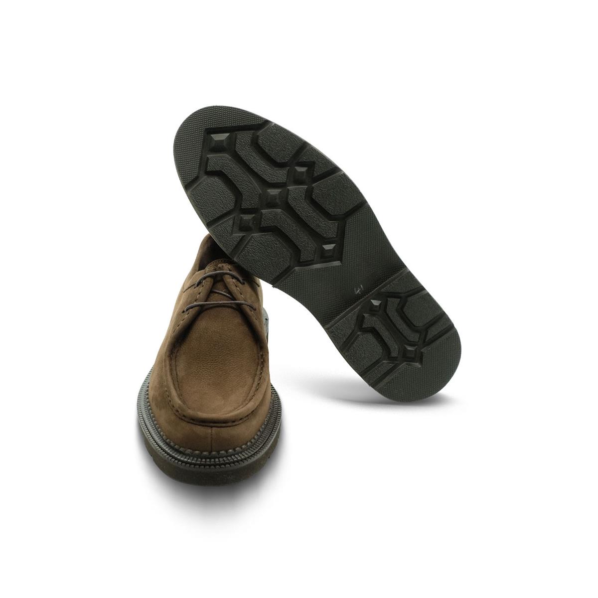 VARIO Bağcıklı Kaymaz Taban Erkek Ayakakabı 381 KAHVE SÜET(Brown Suede)