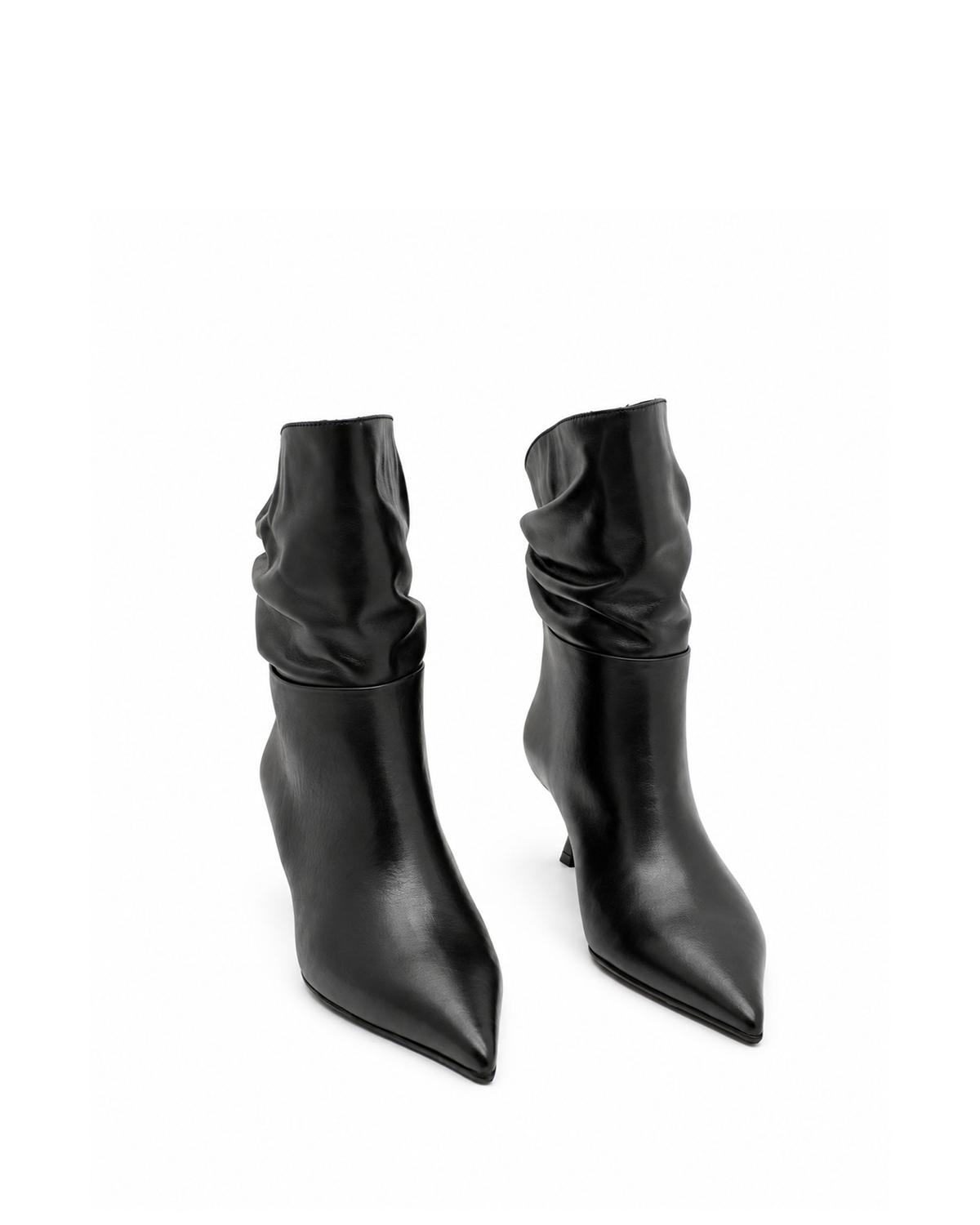 VARIO Hakiki Deri Sivri Burun Bot 053 SIYAH (Black)