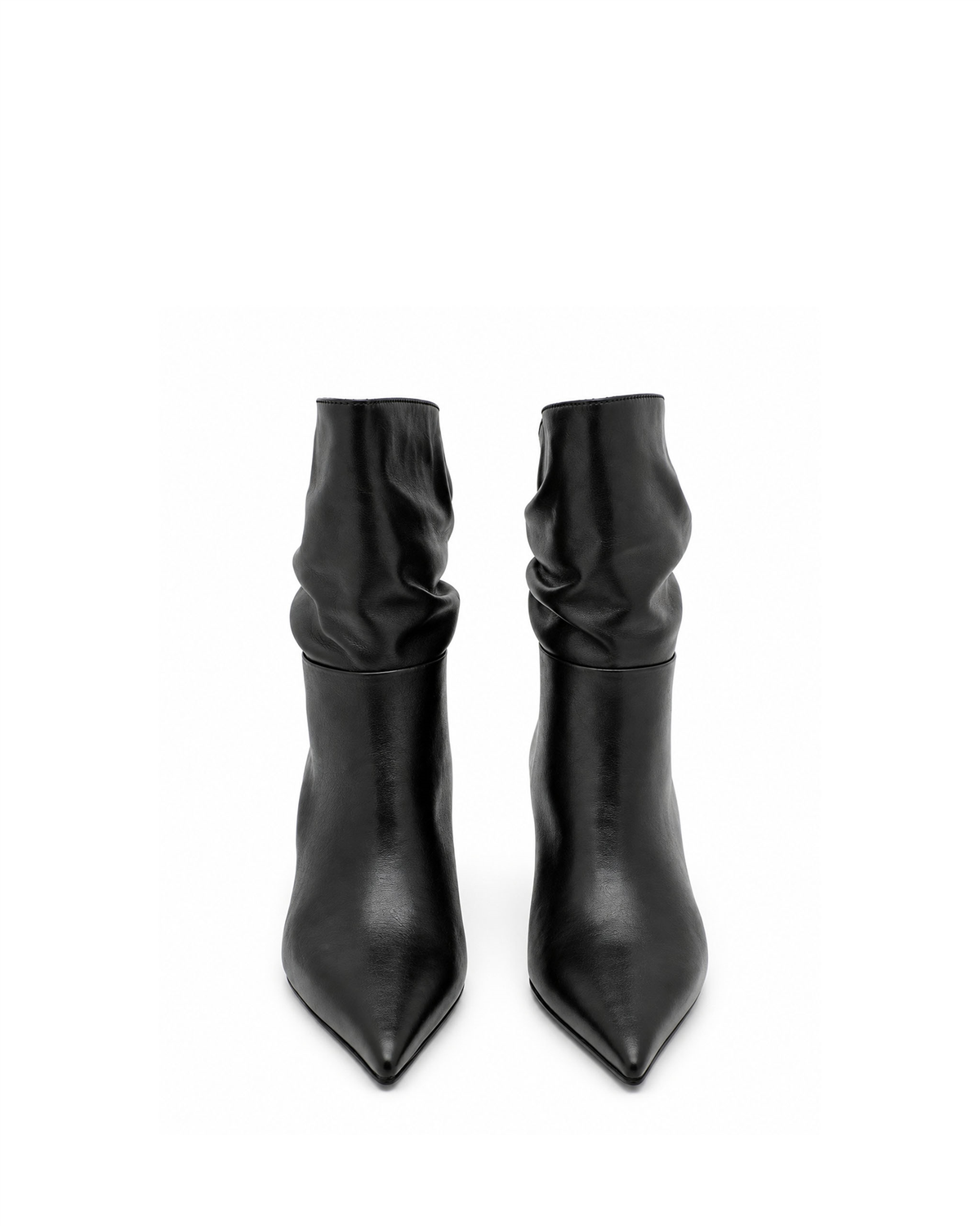 VARIO Hakiki Deri Sivri Burun Bot 053 SIYAH (Black)