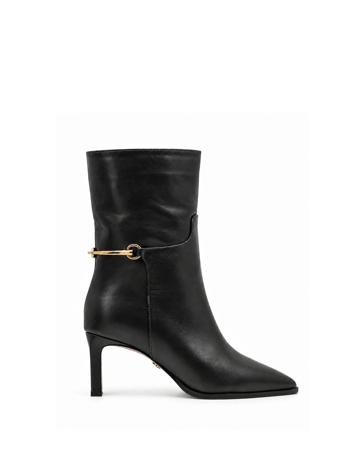 VARIO Hakiki Deri Topuklu Kadın Bot 053 SIYAH (Black)