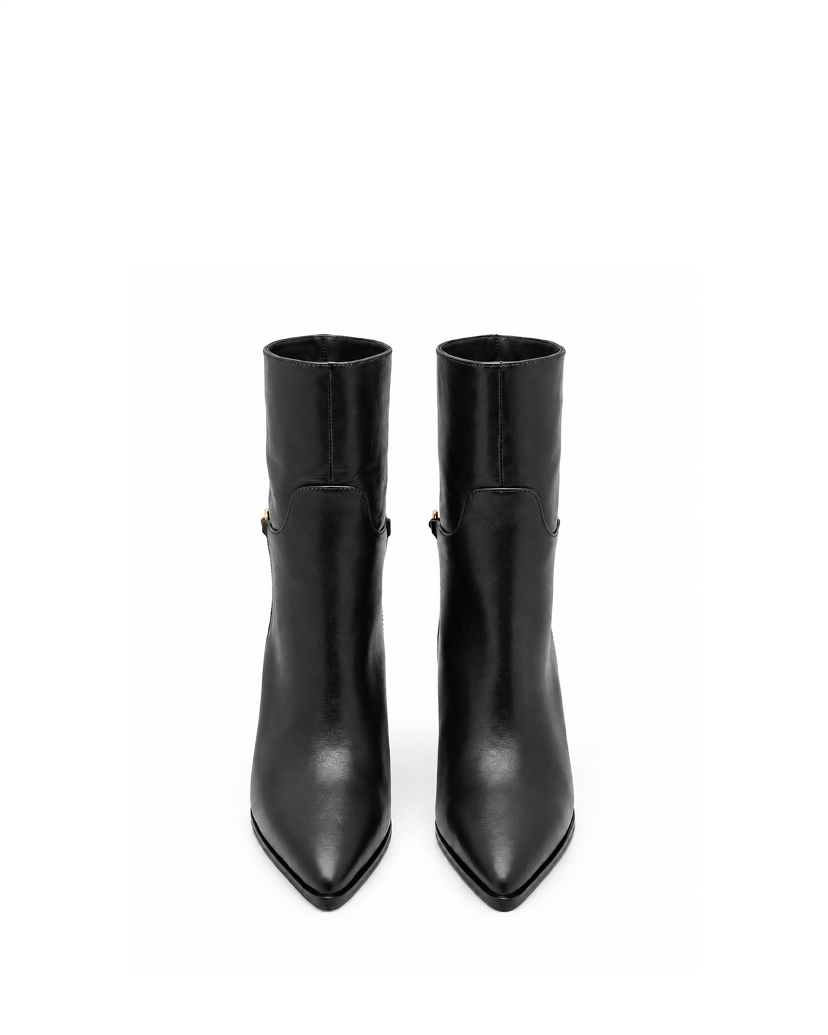 VARIO Hakiki Deri Topuklu Kadın Bot 053 SIYAH (Black)