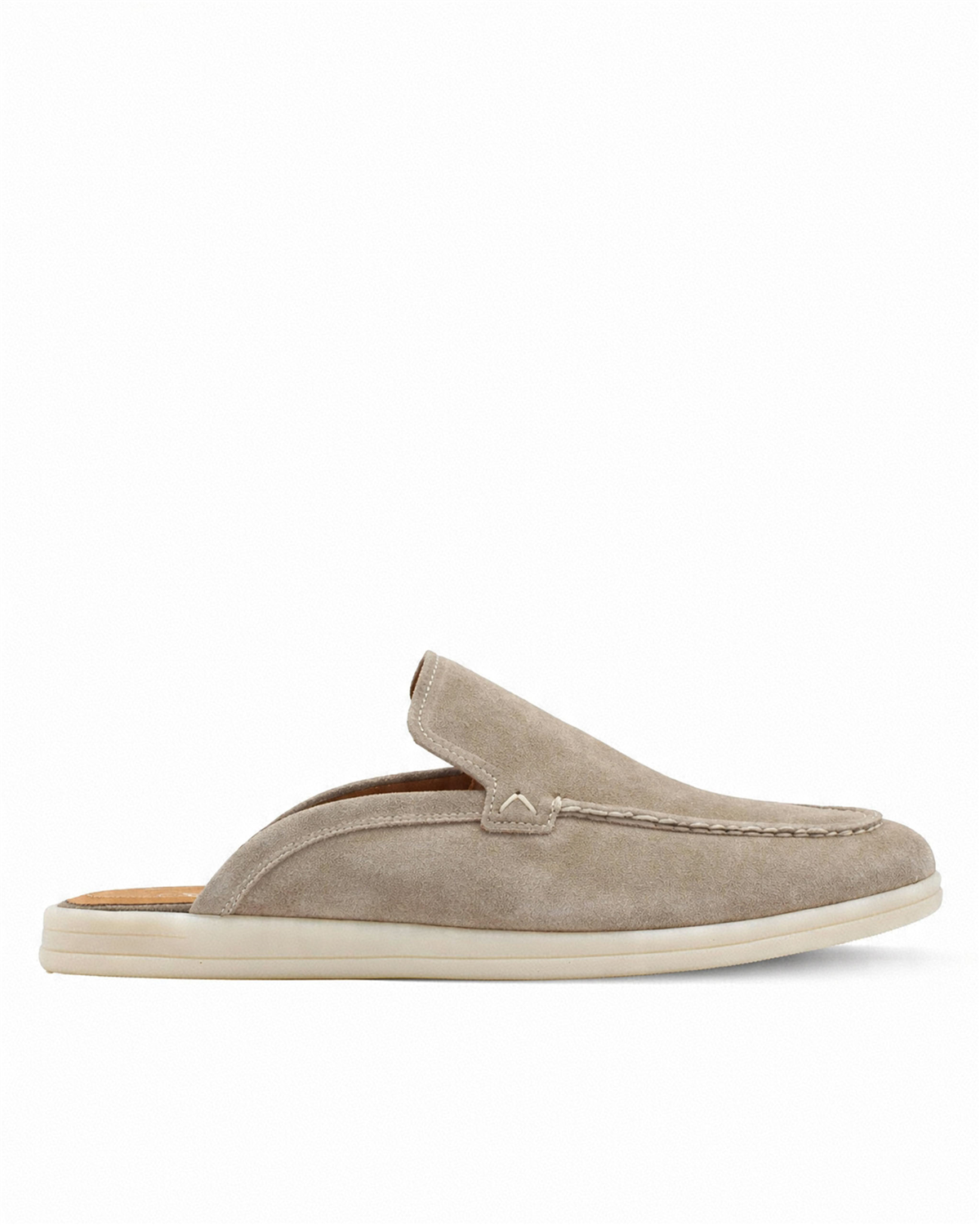 VARIO Hakiki Deri Erkek Terlik Loafer R85 VIZON SUET(Mink Suede)