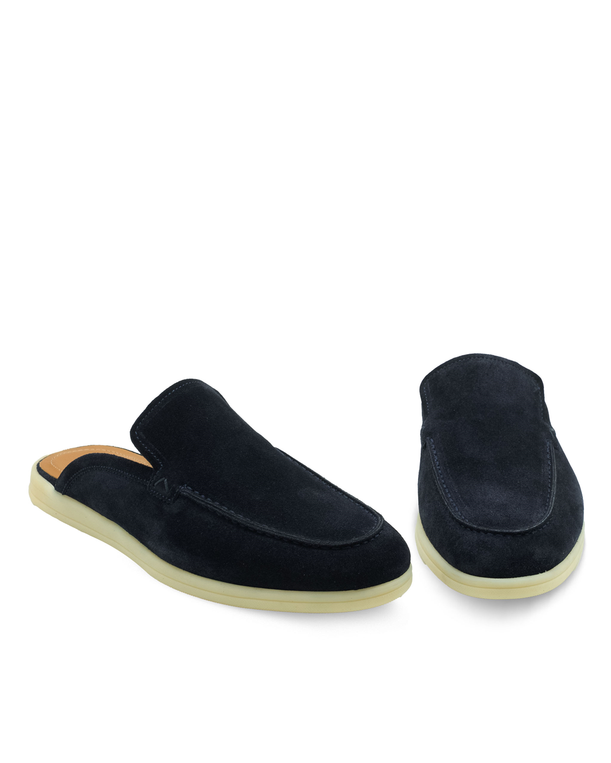 VARIO Hakiki Deri Erkek Terlik Loafer 5675 LACİVERT SUET