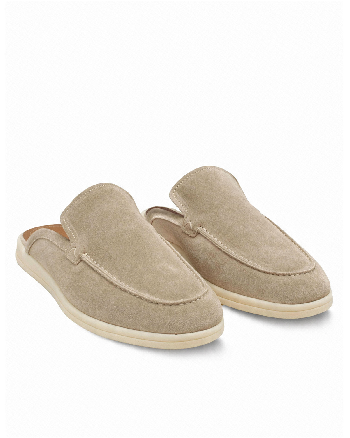 VARIO Hakiki Deri Erkek Terlik Loafer R85 VIZON SUET(Mink Suede)