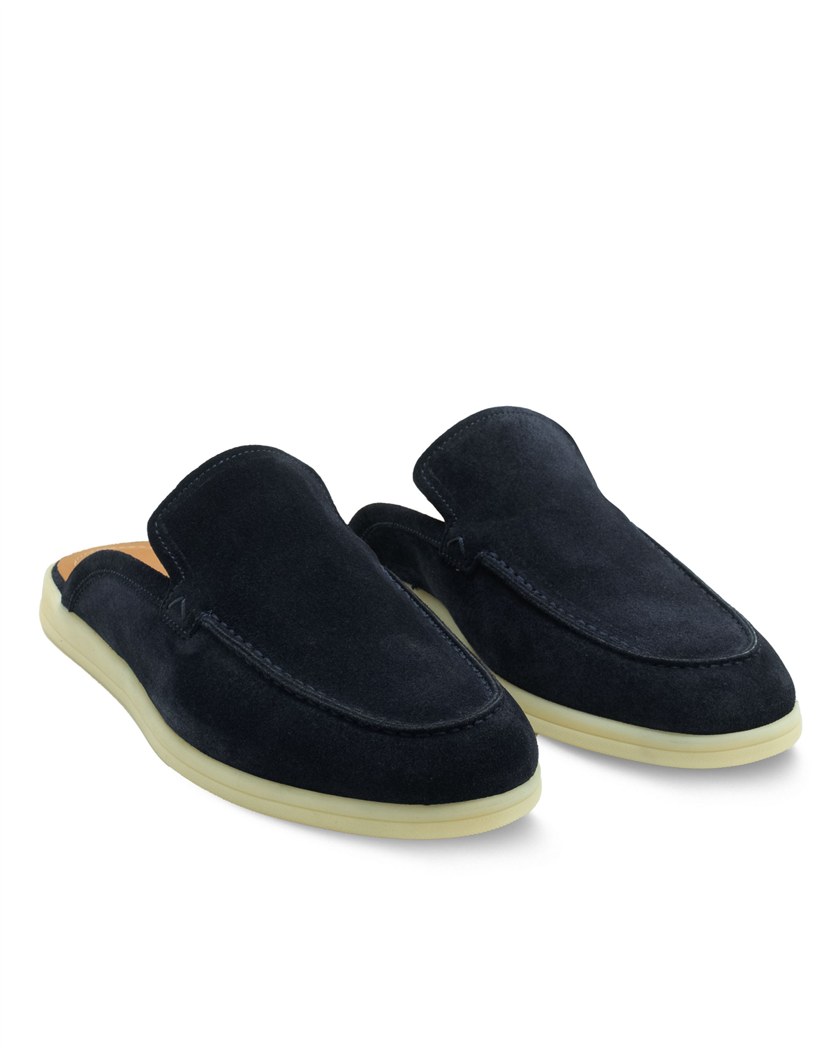VARIO Hakiki Deri Erkek Terlik Loafer 5675 LACİVERT SUET