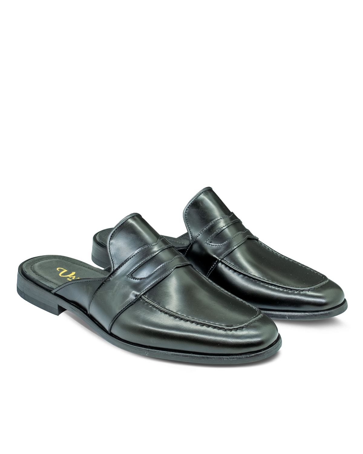 VARIO Hakiki Deri Erkek Terlik Loafer R68 SIYAH ACMA (Black Turning)