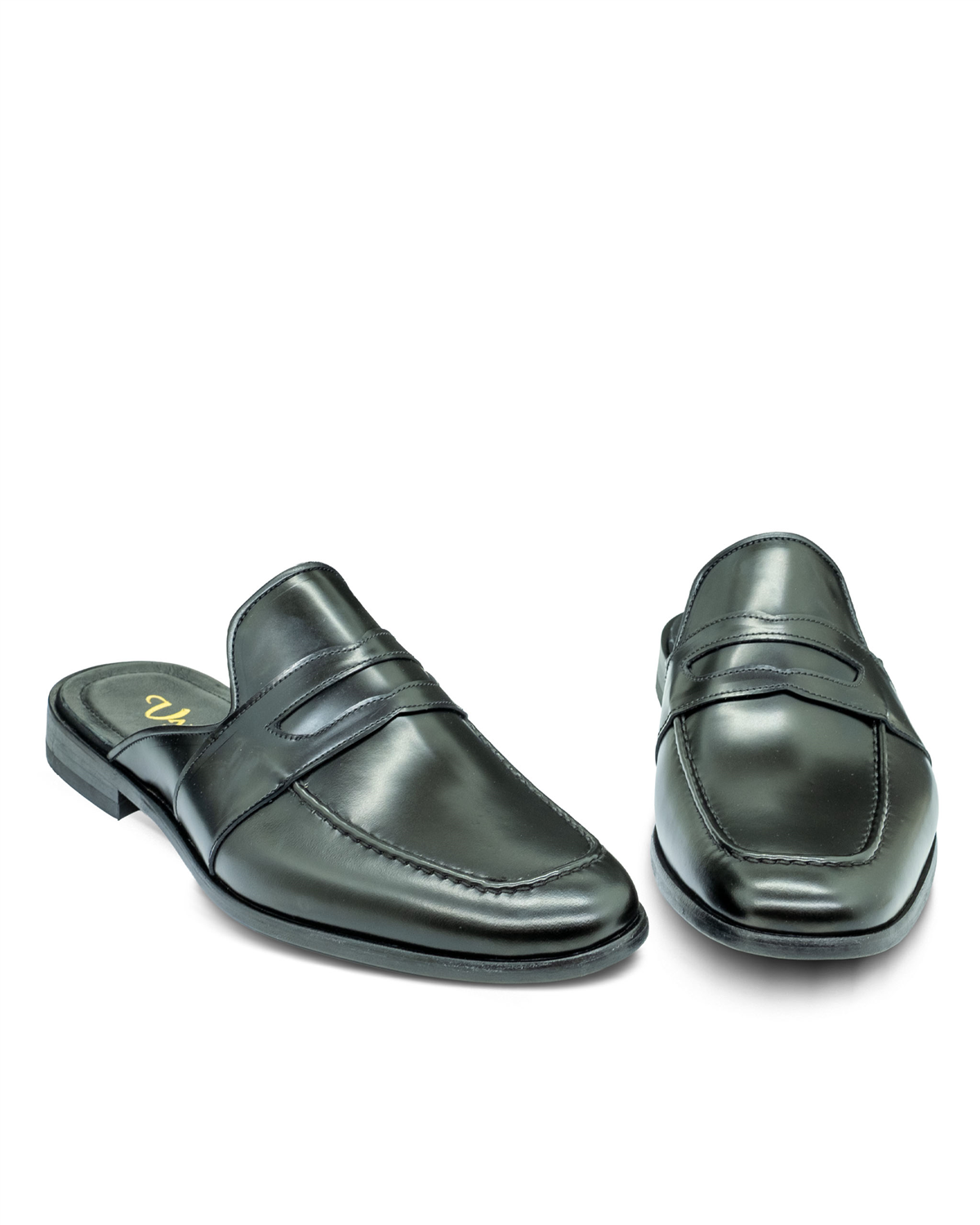 VARIO Hakiki Deri Erkek Terlik Loafer R68 SIYAH ACMA (Black Turning)