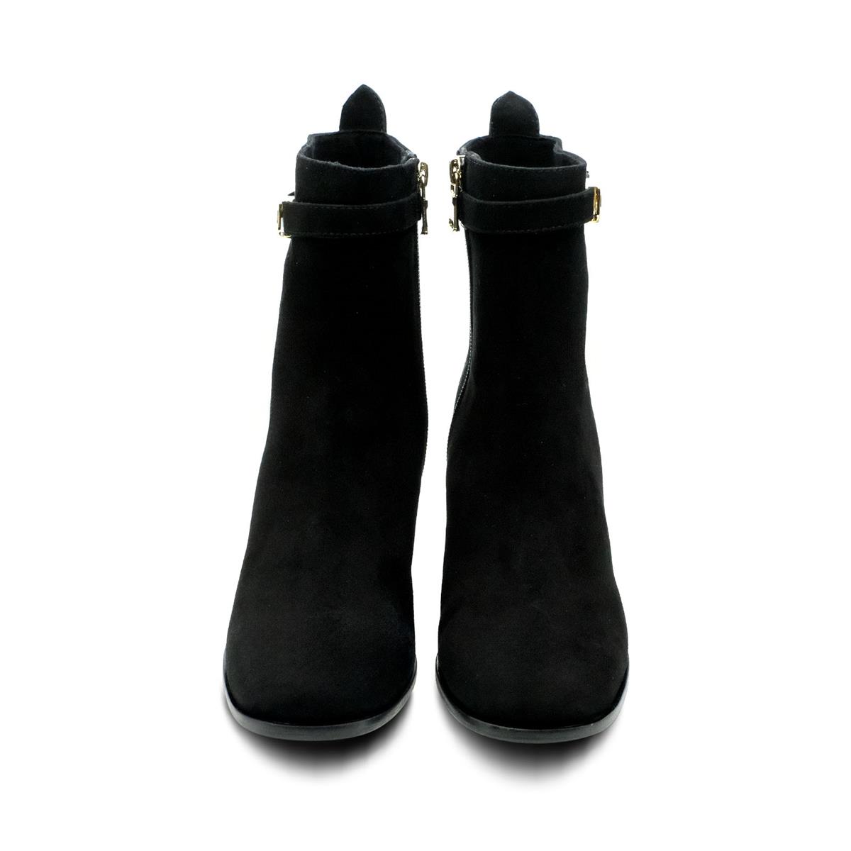 VARIO Tokalı Fermurlı Kauçuk Tabanlı Bot Z524 SÜET SİYAH C03 (Suede Black)