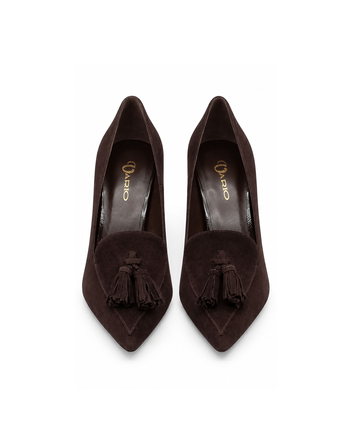VARIO Hakiki Süet Kadın Topuklu Ayakkabı 381 KAHVE SÜET(Brown Suede)