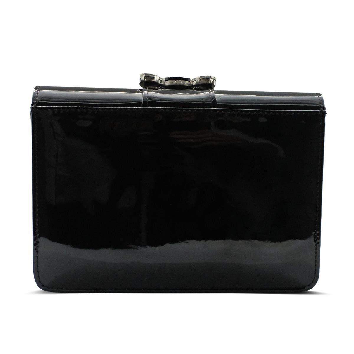 VARIO Taşlı Hakiki Deri Kadın Çantası Z553 SIYAH RUGAN C TASLI