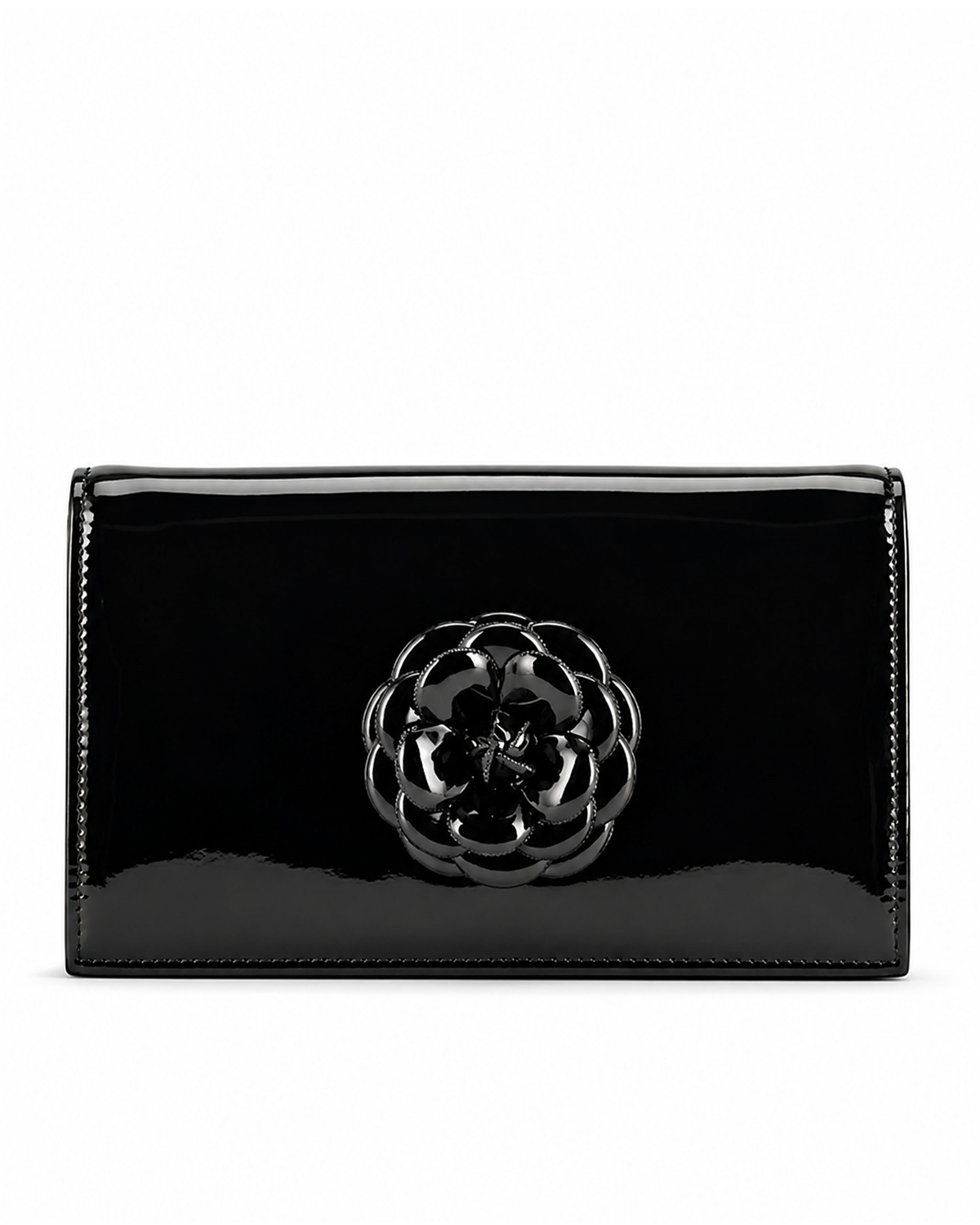 VARIO Rugan Hakiki Deri Abiye Çanta 366 SIYAH RUGAN (Black Patent Leather)