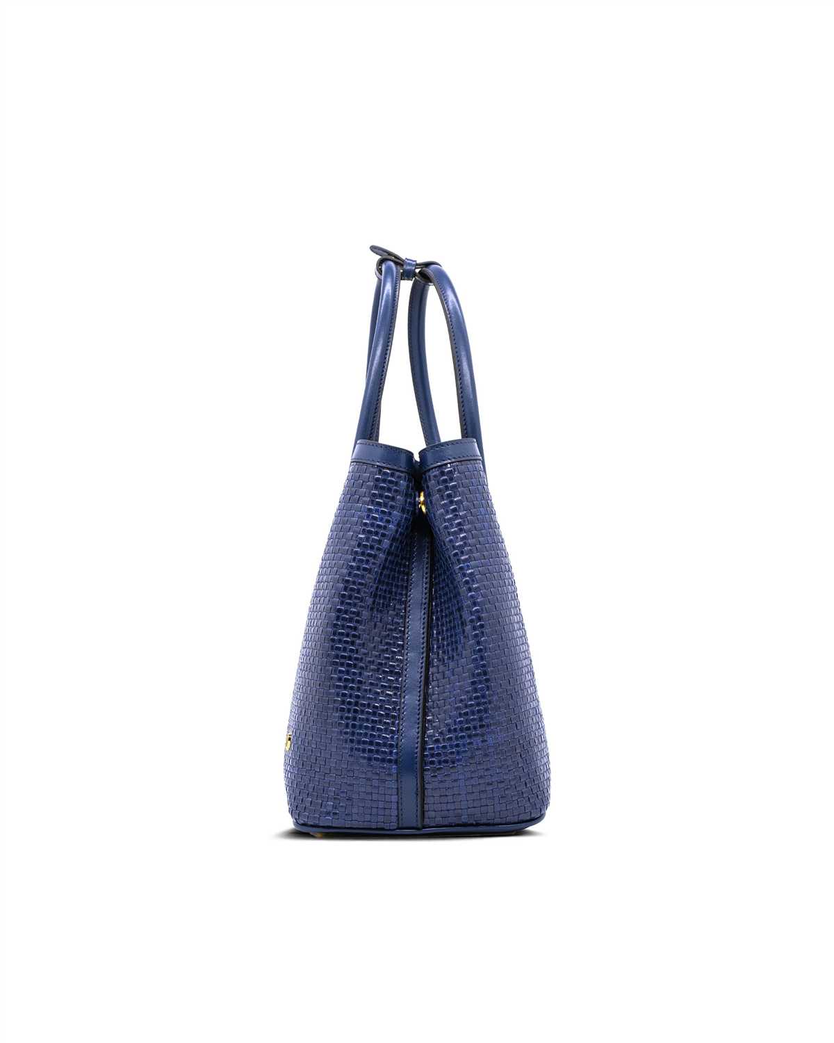 VARIO Hakiki Deri Örgü Kadın Çanta Y94 LACİVERT ÖRGÜ (Navy Blue Knit)