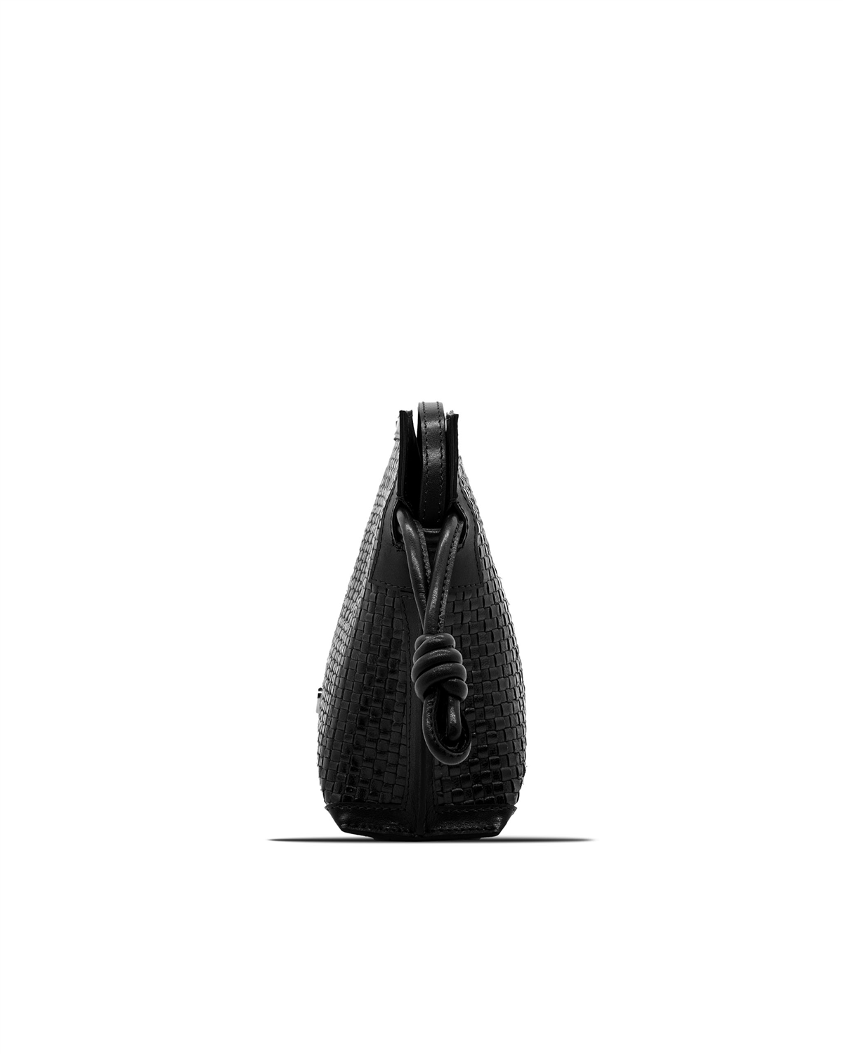 VARIO Hakiki Deri Örgü Kadın Çanta Z139 Siyah Örgü (Black Knitting)