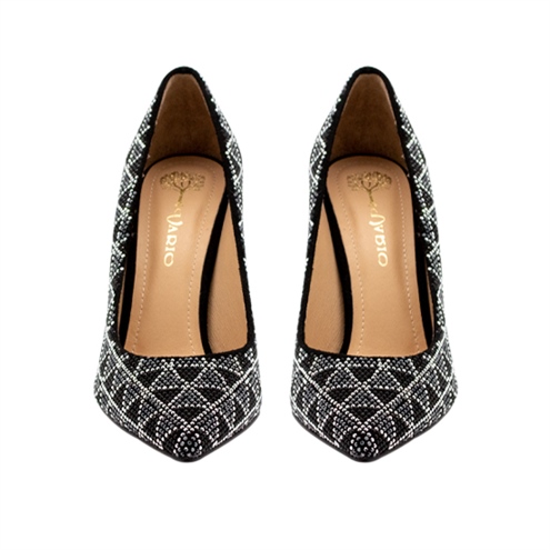 VARIO SIYAH SÜET GÜMÜŞ TAŞLI C1222