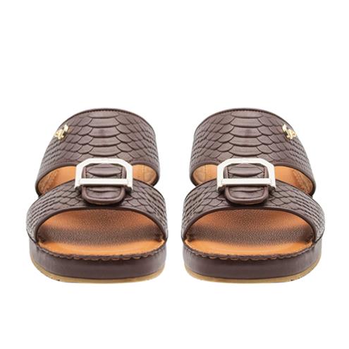 VARIO KAHVE DERİ YILAN BASKI (Brown Leather Snake Print)