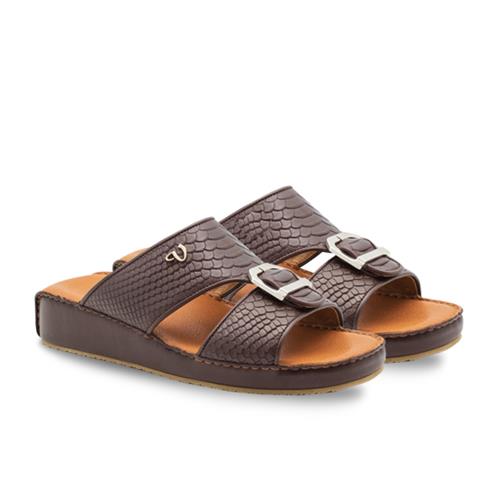 VARIO KAHVE DERİ YILAN BASKI (Brown Leather Snake Print)