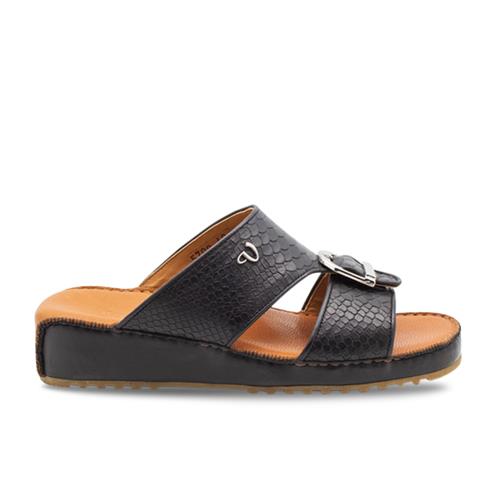 VARIO SIYAH DERI YILAN BASKI (Black Leather Snake Print)