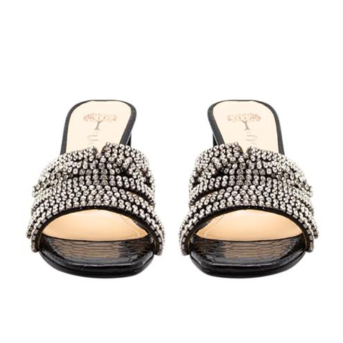 VARIO SIYAH DERI YILAN BASKI (Black Leather Snake Print)