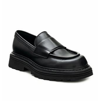ATTIMONELLIS Hakiki Deri Loafer Erkek Ayakkabı 7107 BLACK (Siyah)