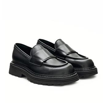 ATTIMONELLIS Hakiki Deri Loafer Erkek Ayakkabı 7107 BLACK (Siyah)