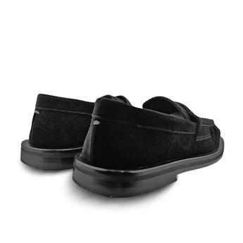 ATTIMONELLIS Hakiki Deri Makosen Erkek Ayakkabı Z524 SÜET SİYAH C03 (Suede Black)