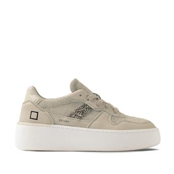 D.A.T.E. Hakiki Deri Spor Kadın Ayakkabı Z624 BEJ+BEJ SÜED (Beige+Beige Suede)