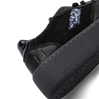 D.A.T.E. Hakiki Deri Spor Kadın Ayakkabı z625 SIYAH+SIYAH SUED (Black+Black Suede)