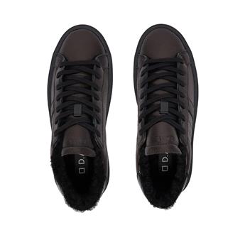 D.A.T.E. Hakiki deriden platform spor ayakkabı 7107 BLACK (Siyah)