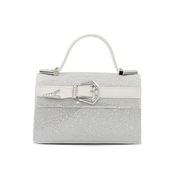 GEDEBE GÜMÜŞ SATEN BEYAZ + KRISTAL