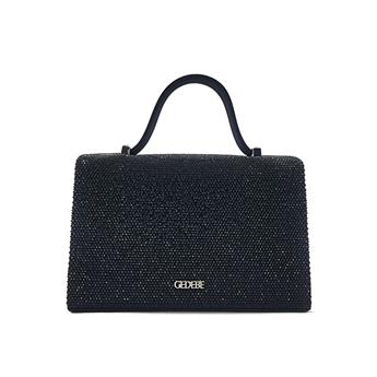 GEDEBE SATEN SIYAH + KRISTAL